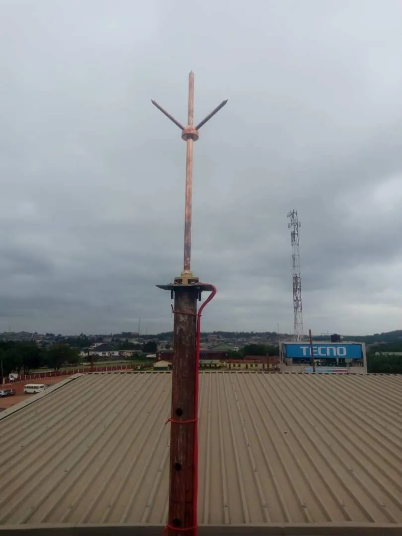 Professional Lightning Protection System Installation, completed project photo